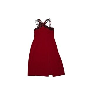 TADASHI SHOJI black with red halter dress!!!